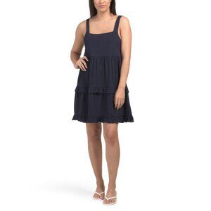 GOLDIE TEE Navy Pima Cotton Hailey Mini Sundress